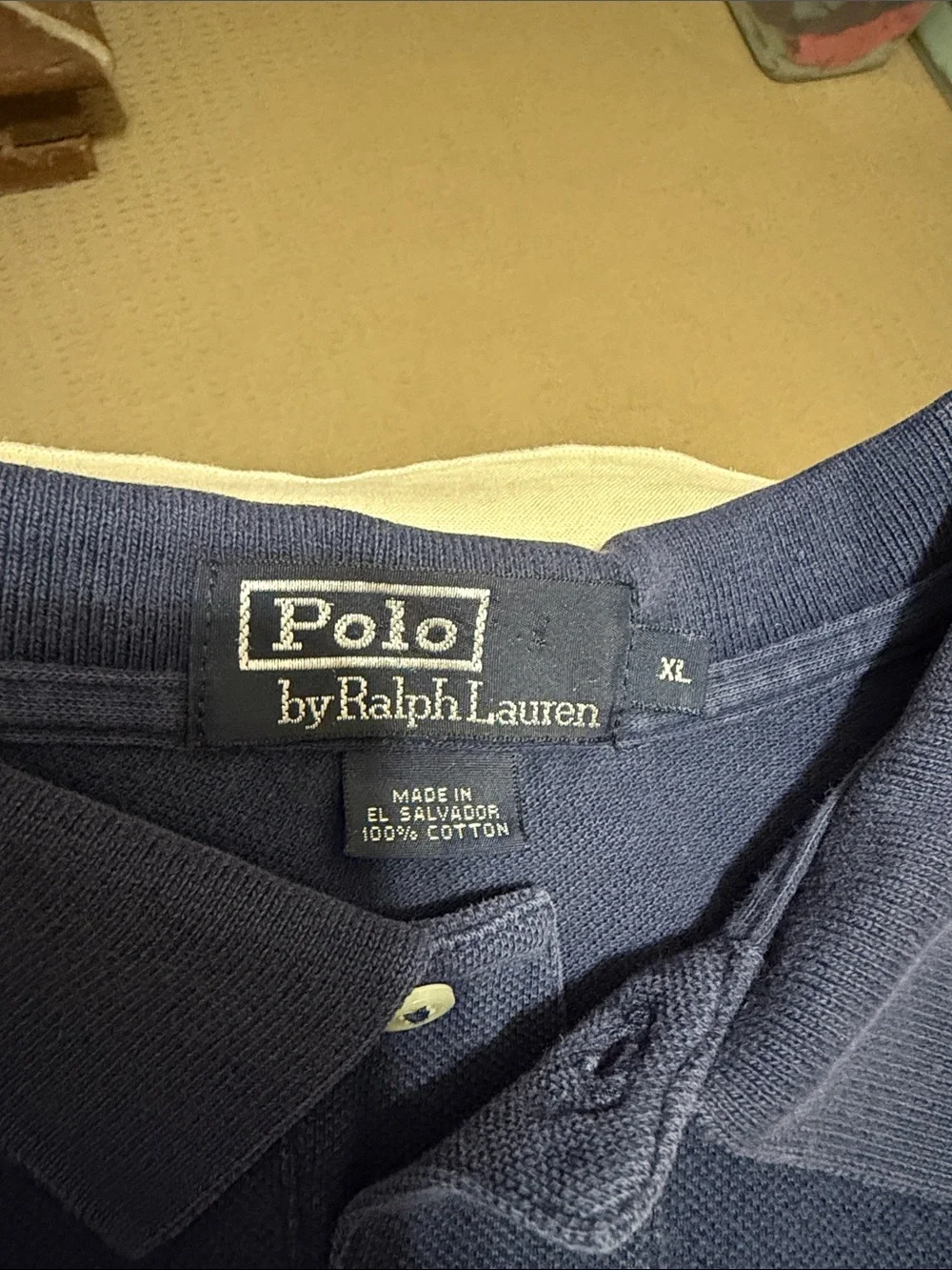 Polo by Ralph Lauren Navy Short Sleeve Polo with Red Pony Embroidery, Size XL